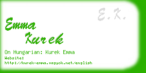 emma kurek business card